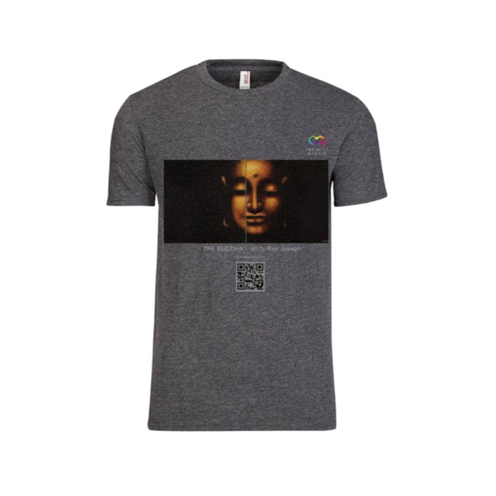 THE BUDDHA Art T Shirt Men Heather Grey