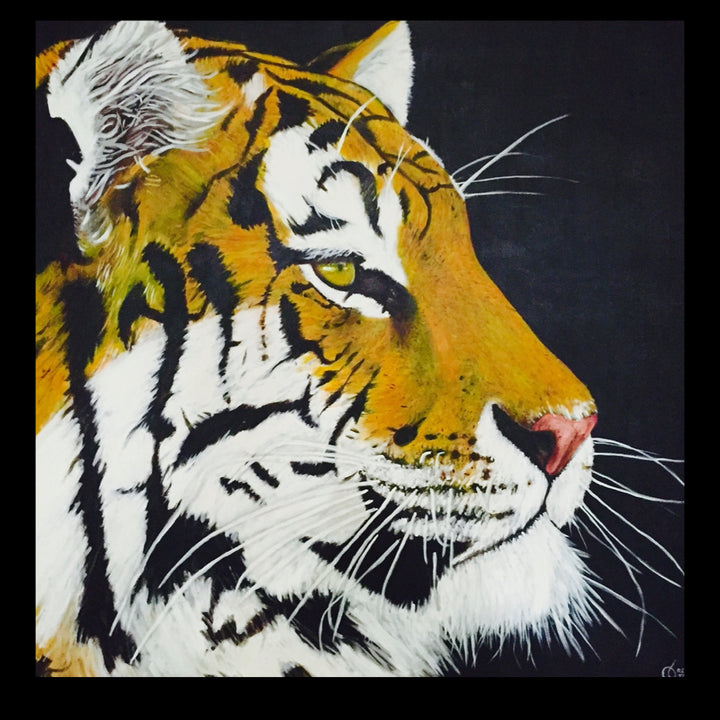 MISSING TIGER - Oil on Canvas - 39.37" x 37.37"