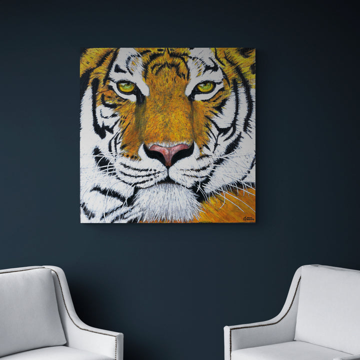 TIGER BABU - Oil on Canvas - 39.37" x 39.37"