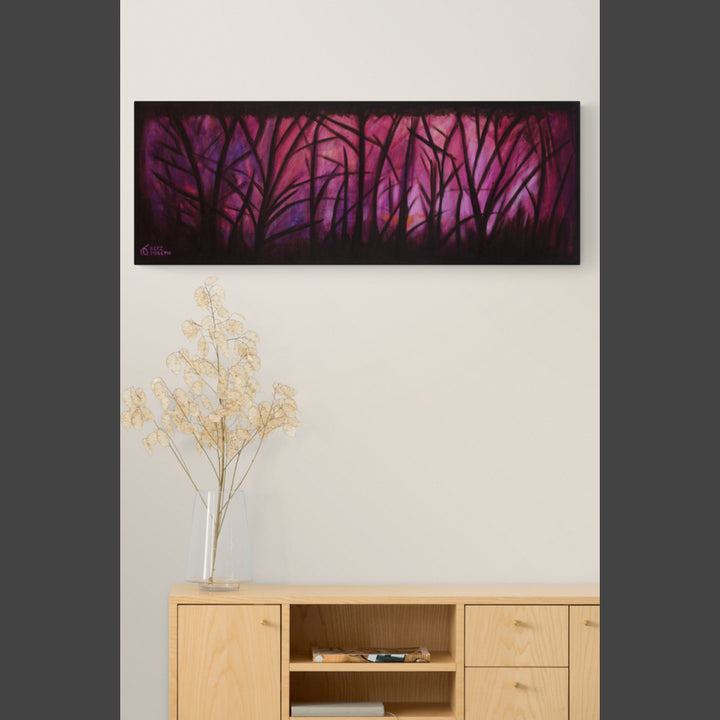 WHISPERING WILLOWS - Oil on Canvas - 48"x 18"