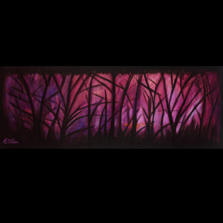 WHISPERING WILLOWS - Oil on Canvas - 48"x 18"