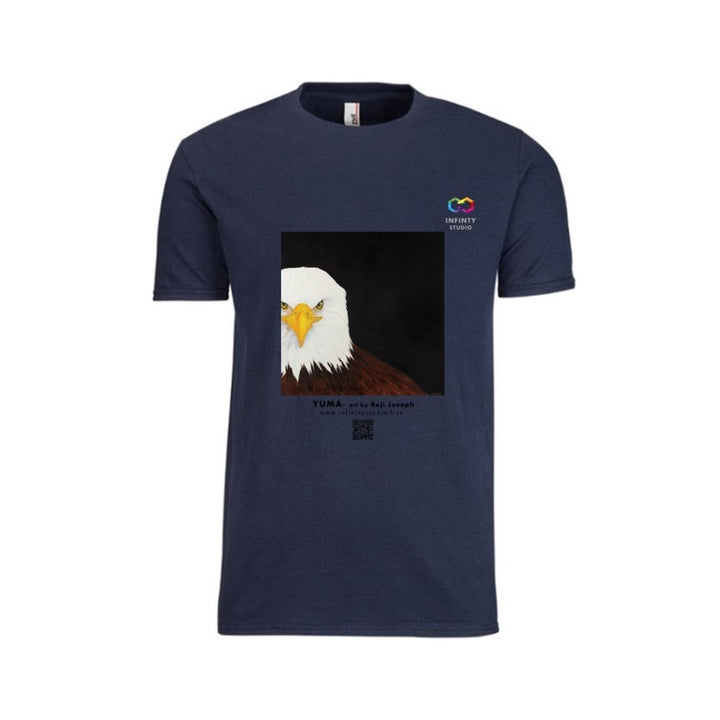 YUMA Art T Shirt Men Navy Blue