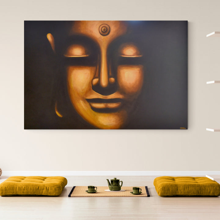 BUDDHA SERIES - MEDITATE - Oil on Canvas - 72" x 48"